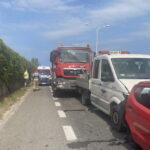 26.08.2024. Kielce. Wypadek przy ulicy Krakowskiej. / Fot. Dionizy Krawczyński - Radio Kielce