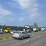 26.08.2024. Kielce. Wypadek przy ulicy Krakowskiej. / Fot. Dionizy Krawczyński - Radio Kielce