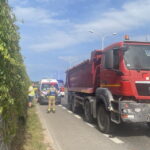 26.08.2024. Kielce. Wypadek przy ulicy Krakowskiej. / Fot. Dionizy Krawczyński - Radio Kielce