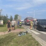 26.08.2024. Kielce. Wypadek przy ulicy Krakowskiej. / Fot. Dionizy Krawczyński - Radio Kielce