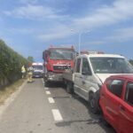 26.08.2024. Kielce. Wypadek przy ulicy Krakowskiej. / Fot. Dionizy Krawczyński - Radio Kielce