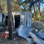 14.08.2024. Nowiny. Pożar kontenera / Fot. PSP Kielce