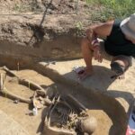 02.08.2024. Wilczyce. Prace archeologoiczne / Fot. Grażyna Szlęzak - Radio Kielce