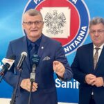 30.08.2024. Kielce. Wojewódzka Stacja Sanitarno-Epidemiologiczna. Na zdjęciu (od lewej): dr Paweł Grzesiowski - Główny Inspektor Sanitarny oraz Józef Bryk - Wojewoda Świętokrzyski / Fot. Dorota Klusek - Radio Kielce