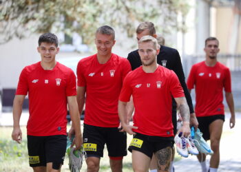 07.08.2024. Kielce. Trening Korony Kielce / Fot. Wiktor Taszłow - Radio Kielce