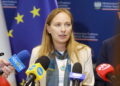 08.08.2024. Kielce. Konferencja prasowa na temat wykorzystania przez jednostki samorządu terytorialnego funduszy z KPO. Na zdjęciu: minister Katarzyna Pełczyńska-Nałęcz - minister Funduszy i Polityk Regionalnej / Fot. Wiktor Taszłow - Radio Kielce