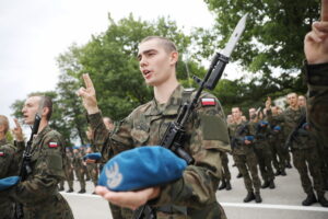 10.08.2024. Kielce. Centrum Przygotowań do Misji Zagranicznych. Przysięga wojskowa / Fot. Wiktor Taszłow - Radio Kielce