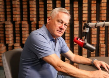 14.08.2024 Rozmowa Dnia. Na zdjęciu: Jacek Zieliński - trener Korony Kielce / Fot. Wiktor Taszłow - Radio Kielce