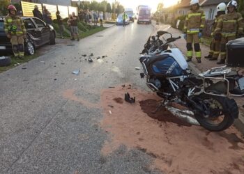 Motocyklista ranny w wypadku. Na miejscu lądował śmigłowiec LPR