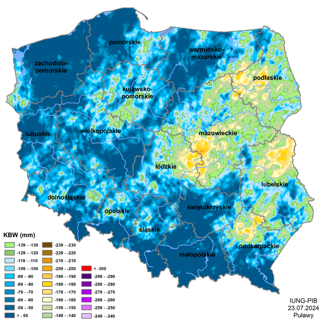 Susza rolnicza powoli odpuszcza uprawom 2 Infografika IUNG