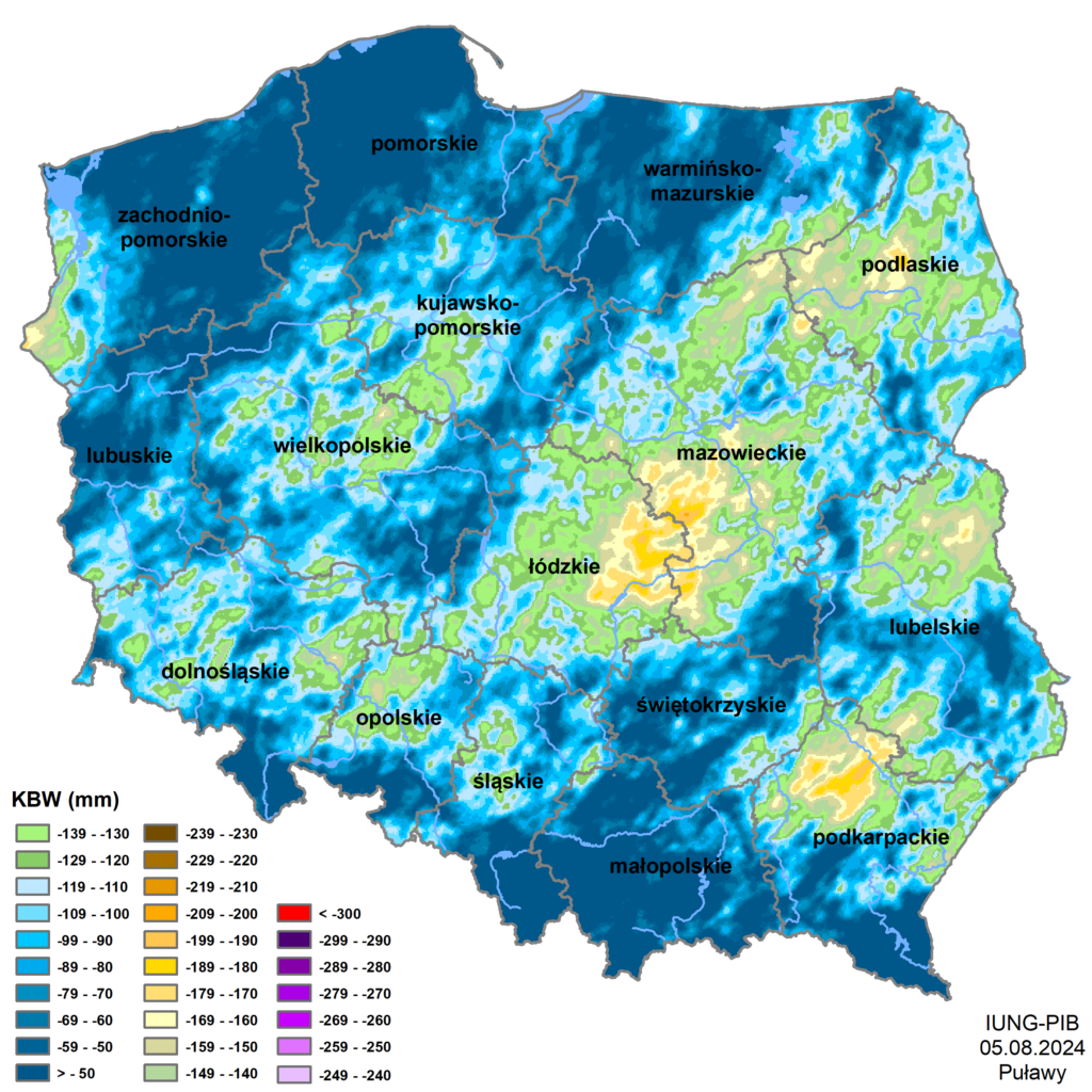 Większa susza rolnicza, ale nie w Świętokrzyskiem 2 Infografika IUNG