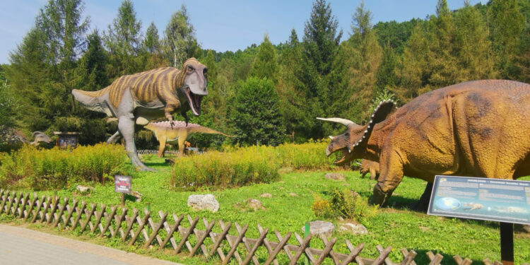 26.08.2024 Bałtów. Jura Park Kompleks Turystyczny. Wystawa dinozaurów / Fot. Aleksandra Kwaśniewska - Radio Kielce