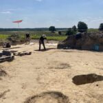 02.08.2024. Wilczyce. Prace archeologoiczne / Fot. Grażyna Szlęzak - Radio Kielce