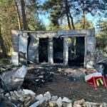 14.08.2024. Nowiny. Pożar kontenera / Fot. PSP Kielce