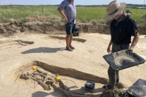 02.08.2024. Wilczyce. Prace archeologoiczne / Fot. Grażyna Szlęzak - Radio Kielce