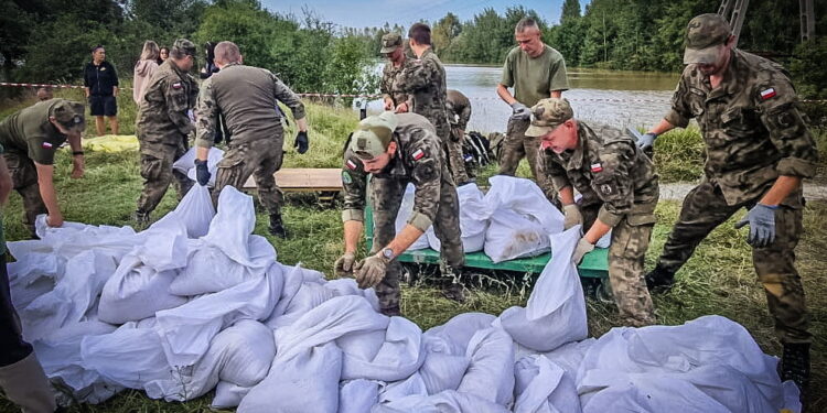 Świętokrzyscy żołnierze pomagają nad Odrą