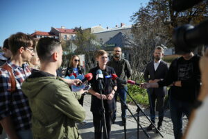 20.09.2024. Kielce. Konferencja w sprawie Europejskiego Tygodnia Mobilności / Fot. Wiktor Taszłow - Radio Kielce