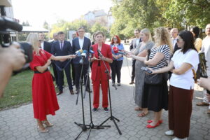 03.09.2024. Kielce. Konferencja prezydent Agaty Wojdy / Fot. Wiktor Taszłow - Radio Kielce