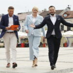27.09.2024. Kielce. Prezentacja nowego klubu w Radzie Miasta Kielce. Na zdjęciu (od lewej): Marcin Chłodnicki, Natalia Rajtar i Maciej Jakubczyk / Fot. Wiktor Taszłow - Radio Kielce