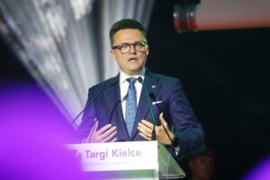 03.09.2024. Kielce. Targi Kielce. Rozpoczęcie targów MSPO. Szymon Hołownia - marszałek sejmu / Fot. Wiktor Taszłow - Radio Kielce