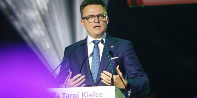 Szymon Hołownia wybrany na wicemarszałka Sejmu - Radio Kielce 03.09.2024. Kielce. Targi Kielce. Rozpoczęcie targów MSPO. Szymon Hołownia - marszałek sejmu / Fot. Wiktor Taszłow - Radio Kielce