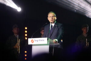 03.09.2024. Kielce. Targi Kielce. Rozpoczęcie targów MSPO. Na zdjęciu: Andrzej Duda - prezydent RP / Fot. Wiktor Taszłow - Radio Kielce