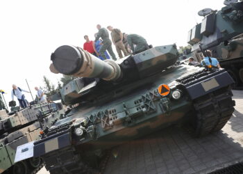 04.09.2024. Kielce. Targi Kielce. Targi MSPO. Czołg Leopard 2PL / Fot. Wiktor Taszłow - Radio Kielce