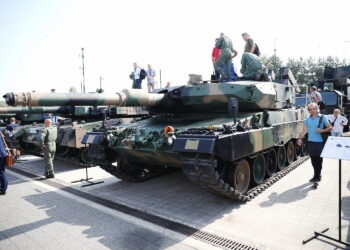 04.09.2024. Kielce. Targi Kielce. Targi MSPO. Czołg Leopard 2PL / Fot. Wiktor Taszłow - Radio Kielce