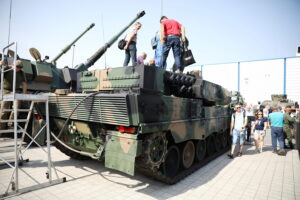 04.09.2024. Kielce. Targi Kielce. Targi MSPO. Czołg Leopard 2PL / Fot. Wiktor Taszłow - Radio Kielce