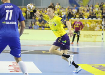 12.09.2024. Kielce. Mecz Ligi Mistrzów piłki ręcznej Industria Kielce - RK Zagrzeb. Na zdjęciu: Michał Olejniczak / Fot. Wiktor Taszłow - Radio Kielce