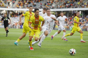 15.09.2024. Kielce. Mecz 8. kolejki piłkarskiej Ekstraklasy: Korona Kielce - Zagłębie Lublin / Fot. Wiktor Taszłow - Radio Kielce