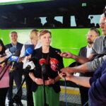 17.09.2024. Kielce. Dworzec Autobusowy. Konferencja prasowa. Na zdjęciu: Agata Wojda - prezydent Kielc / Fot. Jarosław Kubalski - Radio Kielce