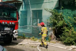 05.09.2024. Kielce. Pożar przy ul. Piotrkowskiej / Fot. Aleksandra Kwaśniewska - Radio Kielce