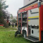 16.09.2024. Kielce. Pożar w bloku przy ul. Grunwaldzkiej / Fot. Aleksandra Kwaśniewska - Radio Kielce