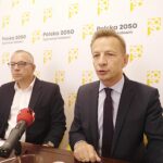 16.09.2024. Kielce. Konferencja prasowa. Na zdjęciu (od lewej): Arkadiusz Kubiec i Rafał Kasprzyk / Fot. Jarosław Kubalski - Radio Kielce