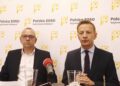 16.09.2024. Kielce. Konferencja prasowa. Na zdjęciu (od lewej): Arkadiusz Kubiec i Rafał Kasprzyk / Fot. Jarosław Kubalski - Radio Kielce