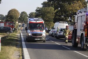 21.09.2024. Wypadek na drodze krajowej nr 74 w okolicy Lechowa / Fot. Jarosław Kubalski - Radio Kielce