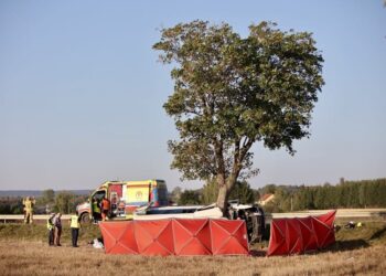 21.09.2024. Wypadek na drodze krajowej nr 74 w okolicy Lechowa / Fot. Jarosław Kubalski - Radio Kielce