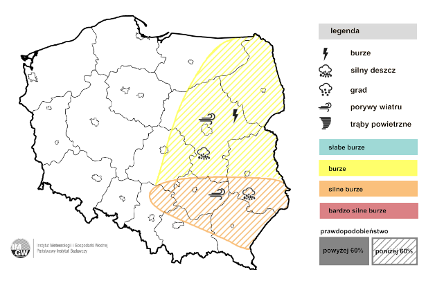 Źródło: IMGW. Prognoza na 14 września.