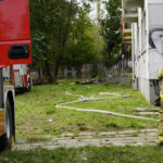 16.09.2024. Kielce. Pożar w bloku przy ul. Grunwaldzkiej / Fot. Aleksandra Kwaśniewska - Radio Kielce