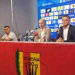 4.09.2024 Konferencja prasowa. Kielecka firma Exbud nowym sponsorem Korony Kielce. / Fot. Aleksandra Kwaśniewska - Radio Kielce
