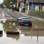 15.09.2024. Czechowice-Dziedzice Zalane ulice w Czechowicach-Dziedzicach / Fot. PAP - Michał Meissner