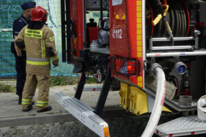 05.09.2024. Kielce. Pożar przy ul. Piotrkowskiej / Fot. Aleksandra Kwaśniewska - Radio Kielce