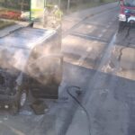 01.10.2024. Morawica. Pożar samochodu / źródło: straż pożarna