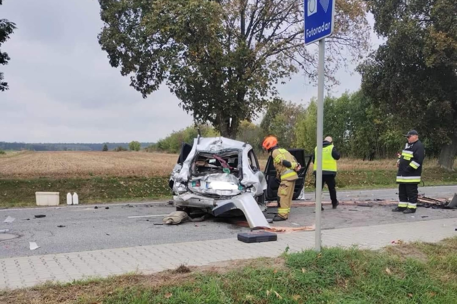 03.10.2024. Ożarów. Wypadek / źródło: Na Drodze Świętokrzyskie - Facebook