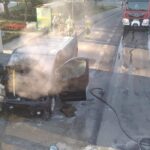 01.10.2024. Morawica. Pożar samochodu / źródło: straż pożarna