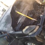 Pożar samochodu w Morawicy