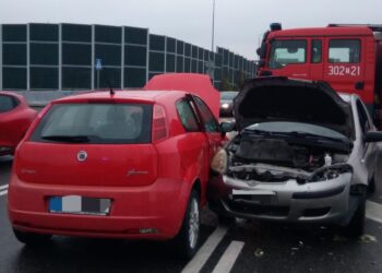 04.10.2024. Kielce. Wypadek na skrzyżowaniu ulic Gosiewskiego i 1-go Maja / Fot. Policja