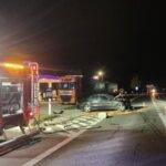 10.10.2024. Wypadek na drodze krajowej nr 73 w okolicach Chmielnika / Fot. KM PSP Kielce