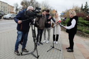 31.10.2024. Kielce. KCK. Konferencja przewodniczącej rady miasta i gminy Bodzentyn, Agnieszki Barcikowskiej / Fot. Jarosław Kubalski - Radio Kielce